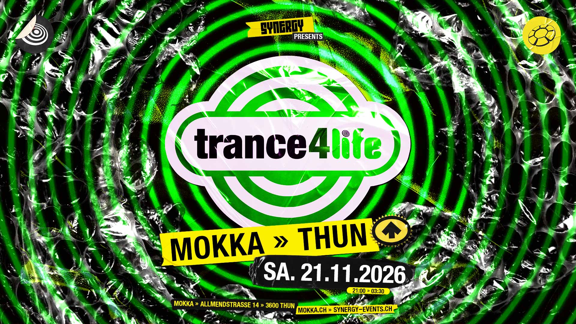 trance4life @ Mokka, Thun, Saturday 21 November 2026